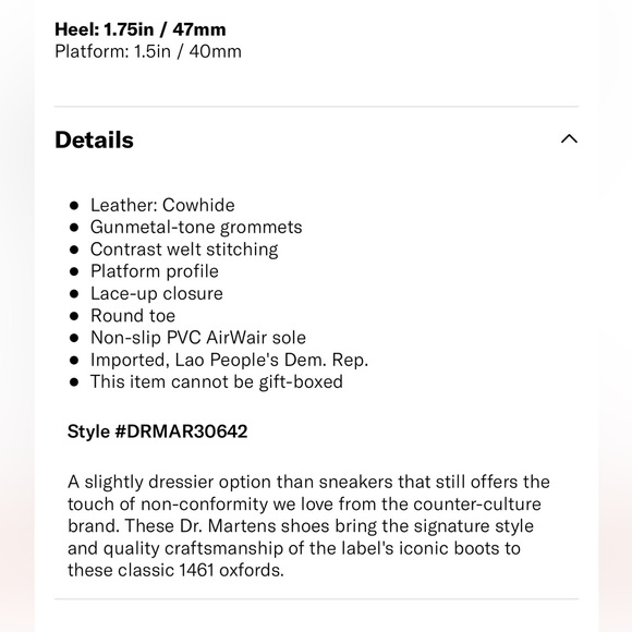 NWT Dr Martens 1461 Quad II Parchment Beige - 7 - Picture 9 of 9